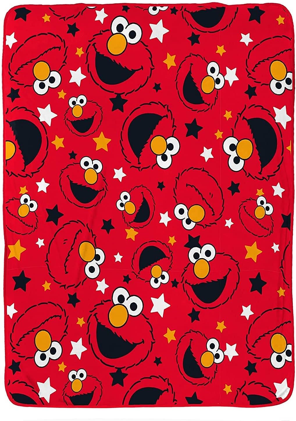 Sesame Street Fleece Blanket | Elmo Design | Super Soft Blanket Bed Throw | Perfect for Any Bedroom, 100 x 150cm