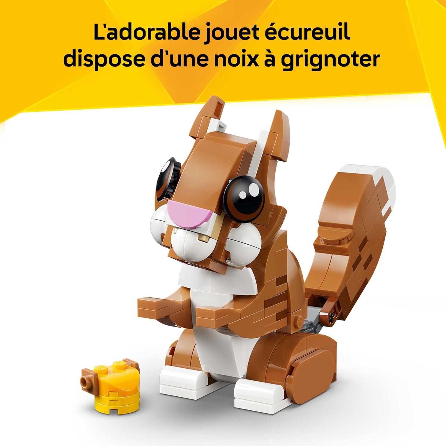 LEGO Creator 3-en-1 Les Adorables Animaux : Le Chiot Joueur - Chien Jouet - Figurine d'animal se Transformant en Écureuil ou Canard - Cadeau Original pour Fille ou Garçon dès 8 Ans 31382 — image 6