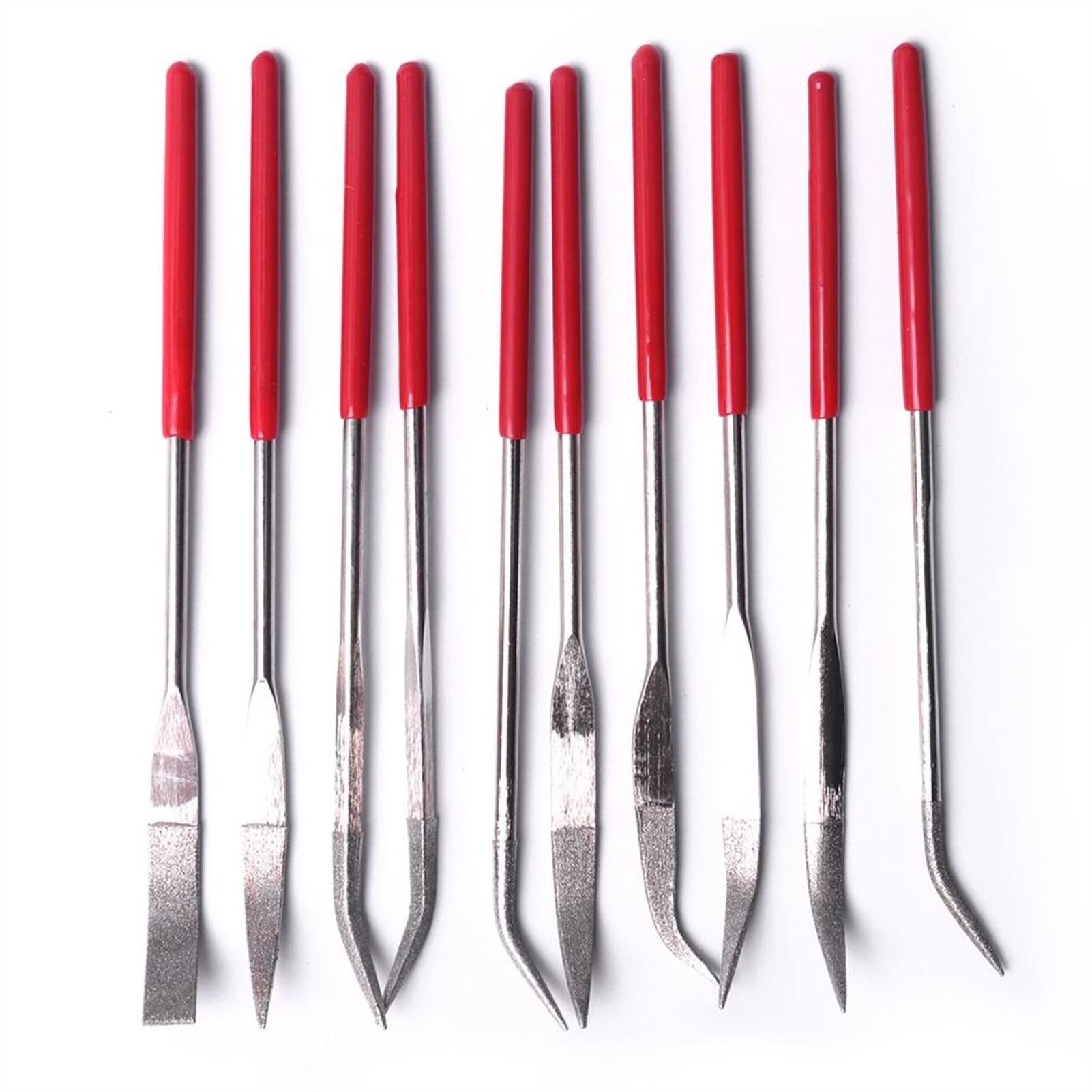 2 Limes Aiguilles Diamant 4x160mm – Forme Triangle, Manche Titane, Pour Bois