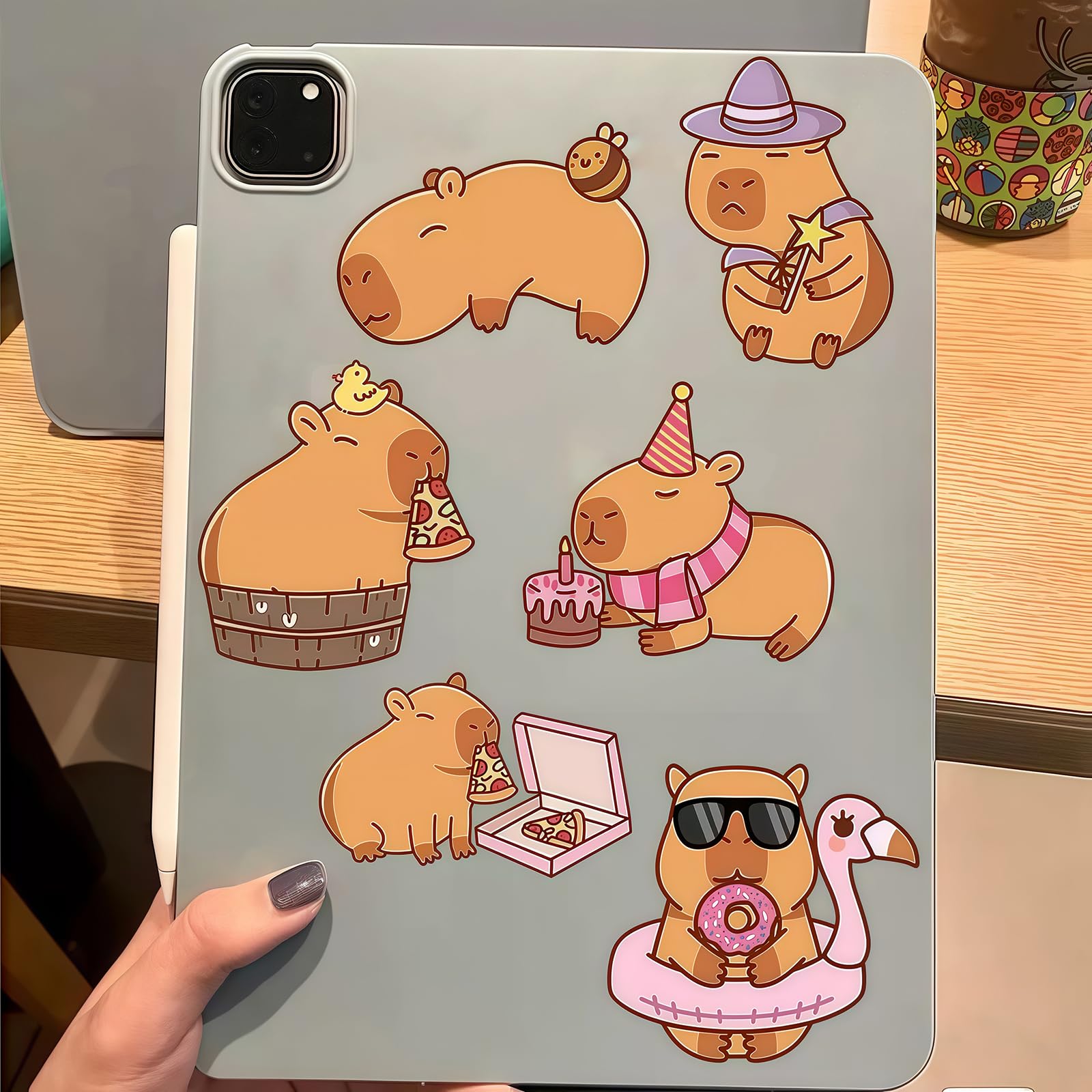 Capybara Sticker,24 Sheets Make a face Animal Stickers,Cute Kawaii Vinyl Animal Decals Make Your Own DIY Stickers for Kids Goodie Bag Stuffers Waterproof and Reusable Stickers for handcrafts - Image 4