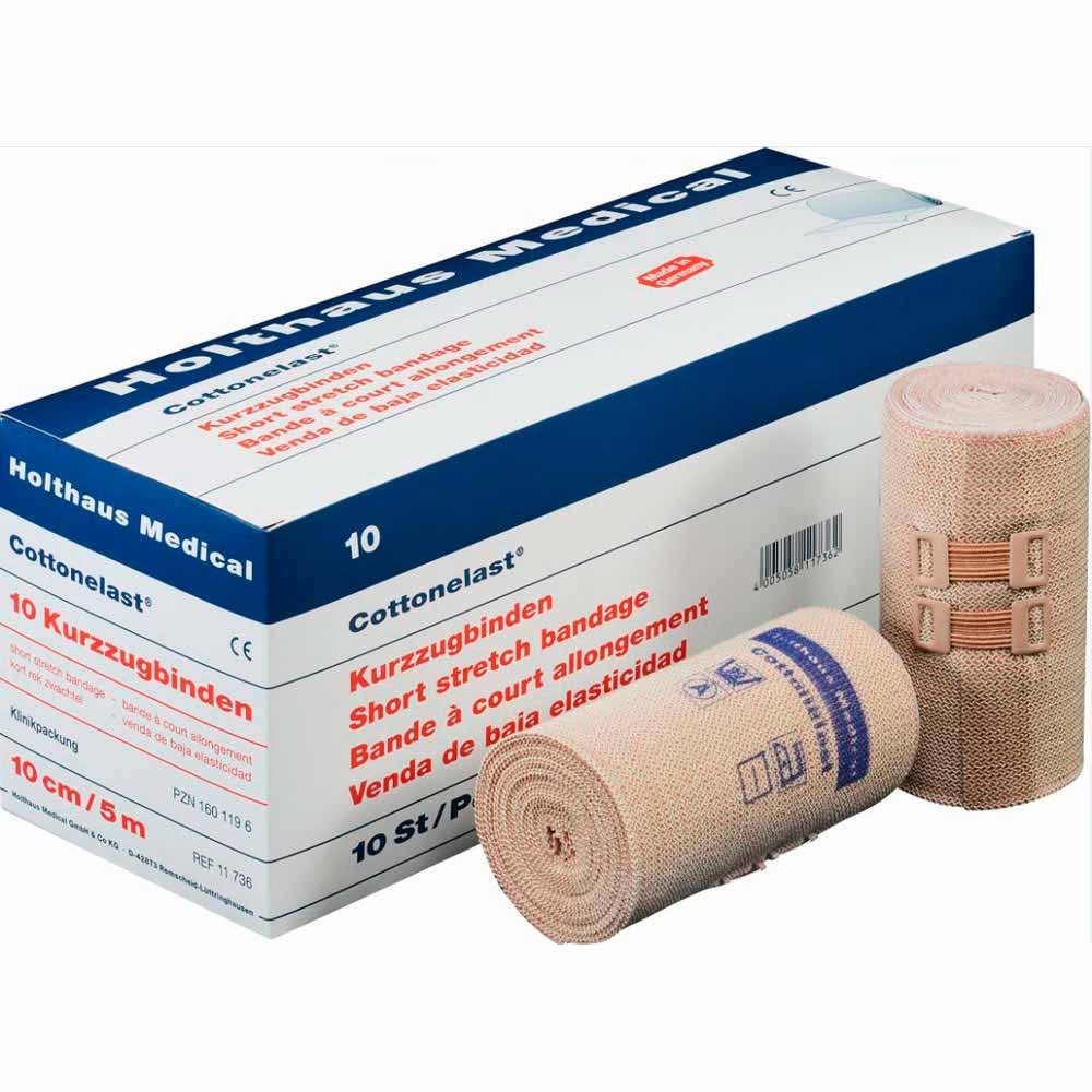 Cottonelast® Kurzzug-Binde , 8 cm x 5 m, Klinikpackung à 10 - B07DX3979B | Packung (10 Stück)