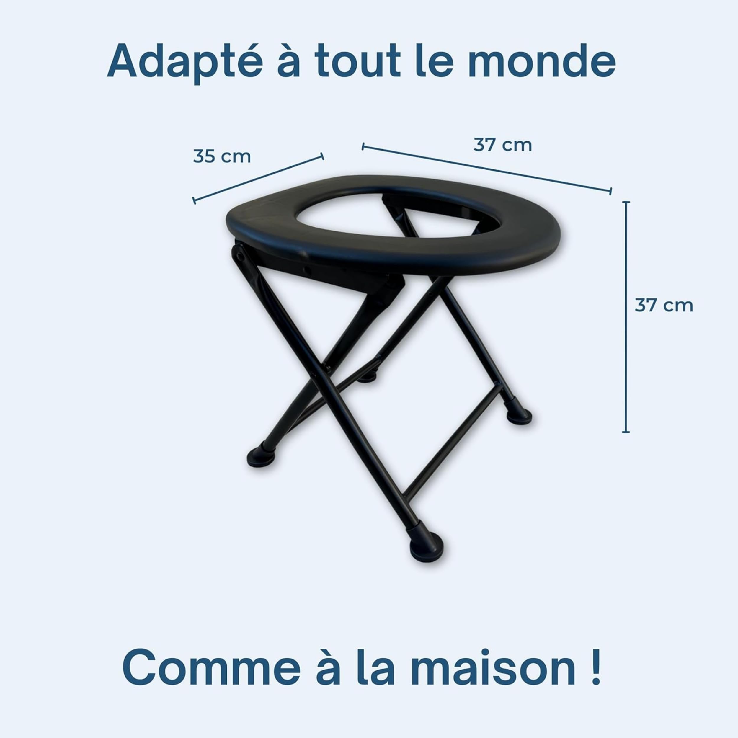 Toilette Portable WC Pliable Adulte et Enfant Pratique en intérieur/extérieur, hygiénique et siège Confortable, Chaise transportable en Voyage pour Camping, Van, Pot de Chambre