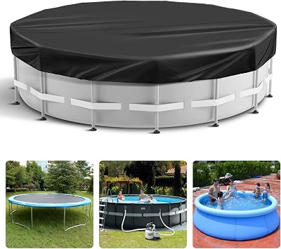 Zishine 8 Ft Round Solar Cover for Above Ground Pool Heavy Duty Waterproof