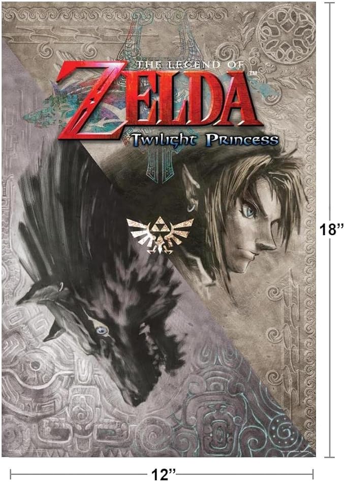 The Legend Of Zelda Twilight Princess Nintendo High Fantasy Video Game Series Crest Cool Wall Decor Art Print Poster 12x18 Amazon Ca Home