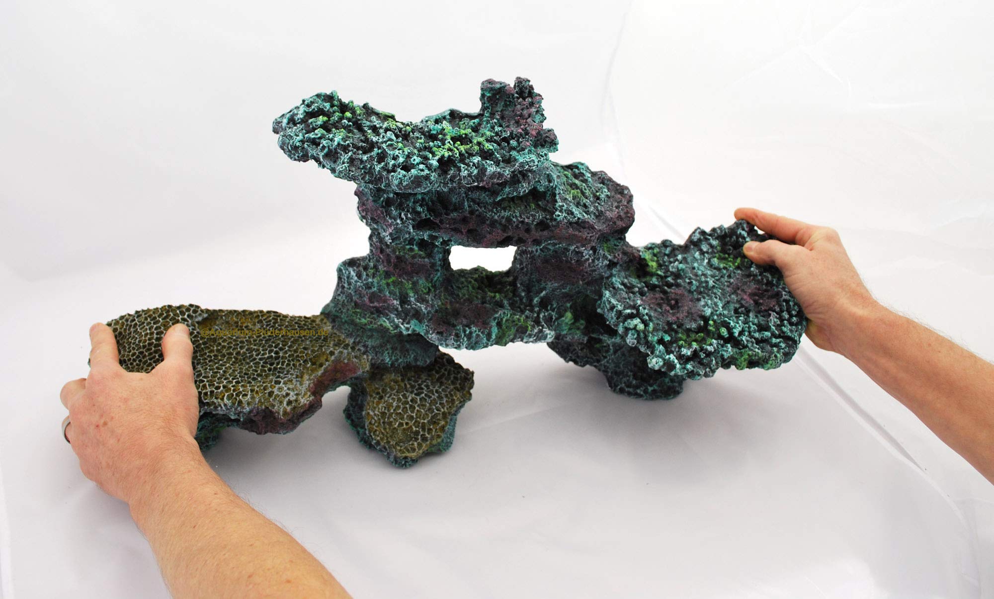 3D Riffgestein 62 x16 x30 cm, Aquarium Riff, Meerwasser Felsen Nachbildung