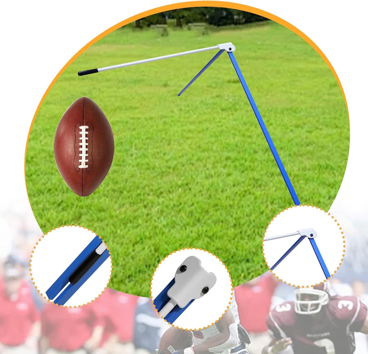 Football Kicking Tee with Adjustable Holder for Soccer Training Any Age