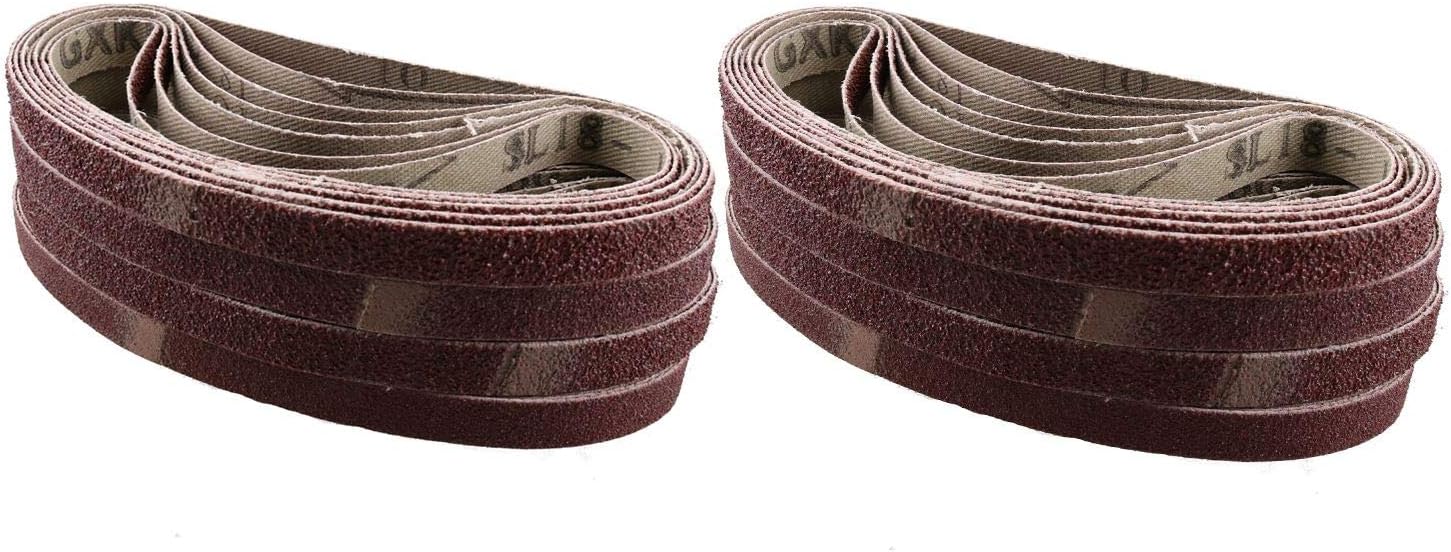 Air Finger Sander Sanding Abrasive Belts Grinder 330mm x 10mm Mixed Grit 50pk
