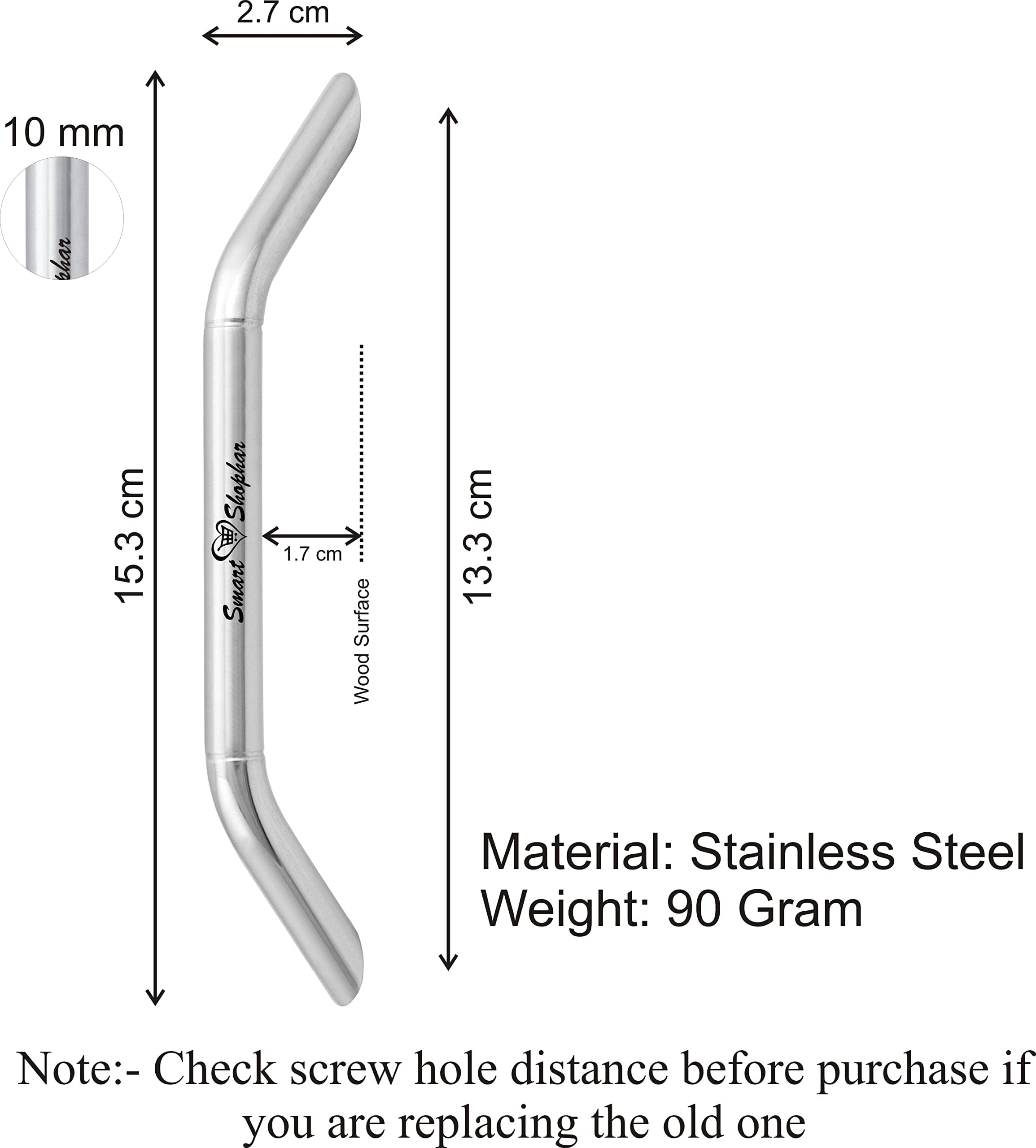 Stainless Steel Cabinet Handles - 6 Pack -5 Stainless Steel Cabinet Handles - 6 Pack -5