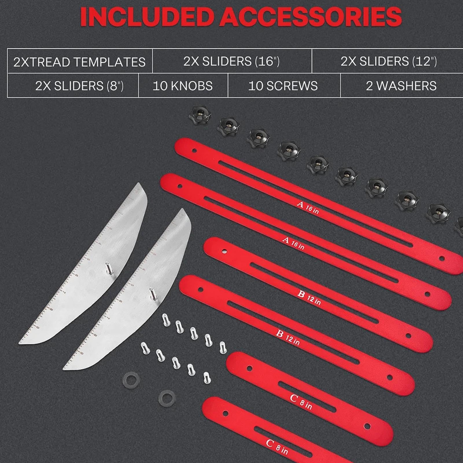 Outils De Coupe D'escaliers | Outils De Jauge De Contremarches | Outil Pour Matériaux En Alliage | Jauge D'escalier Parfaite Avec Des Mesures De 8 Pouces À 60 Pouces Pour Couper Des Escaliers, Des Con