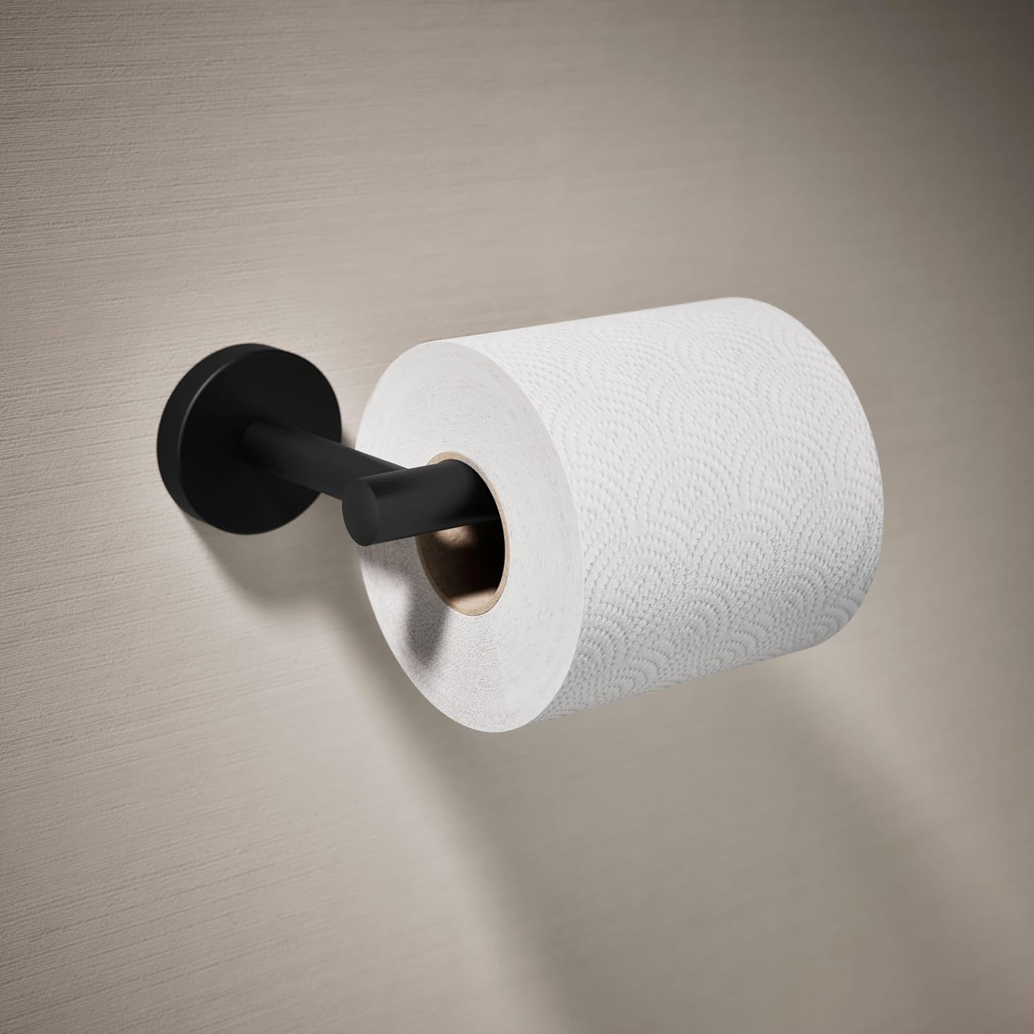 KOHLER K-27292-BL Elate Toilet Paper Holder, Minimalist Design, Premium Durable Metal, Corrosion Resistant, Matte Black