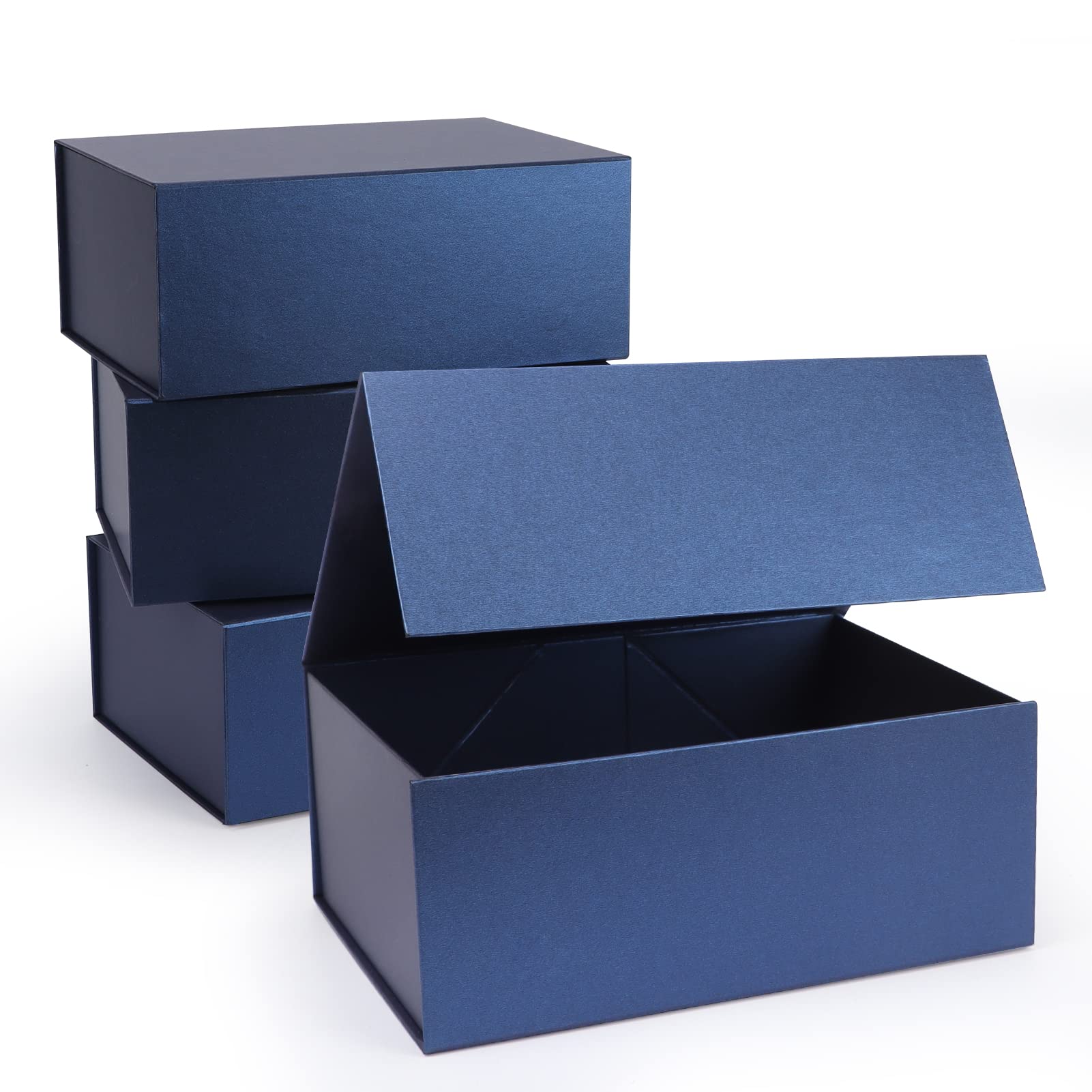 Amazon.com: Giftgarden 4 Pack 9.5”x7”x4” Blue Gift Boxes with