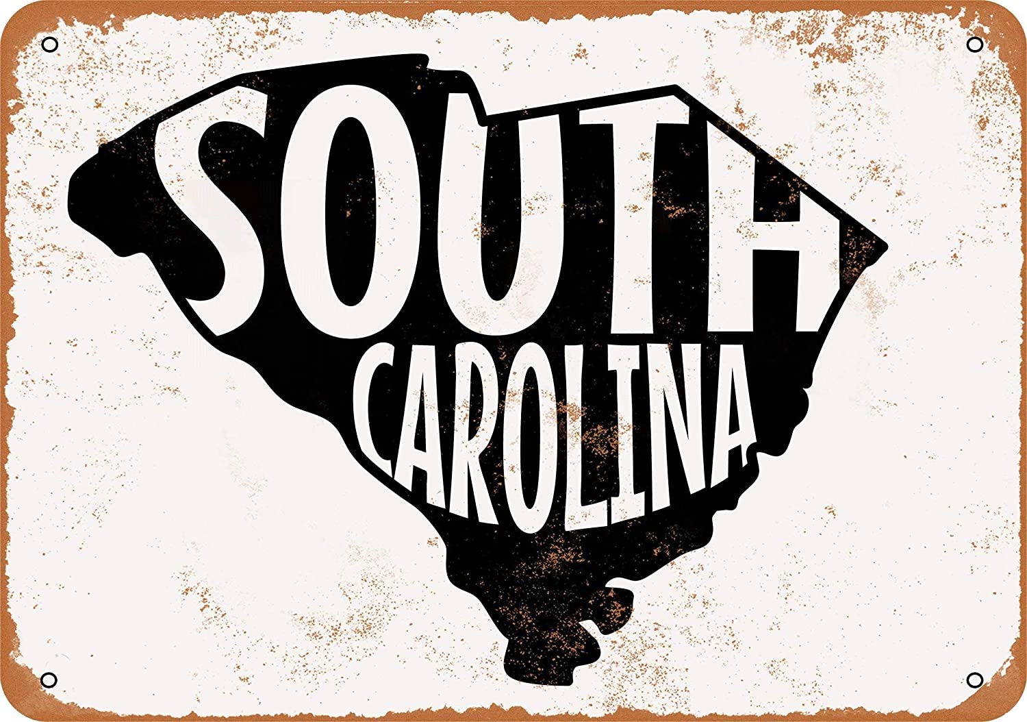 South Carolina State Vintage Look Decorative Metal Signs 8 x 12 Tin Art Wall Decor Aluminum Sign for Home