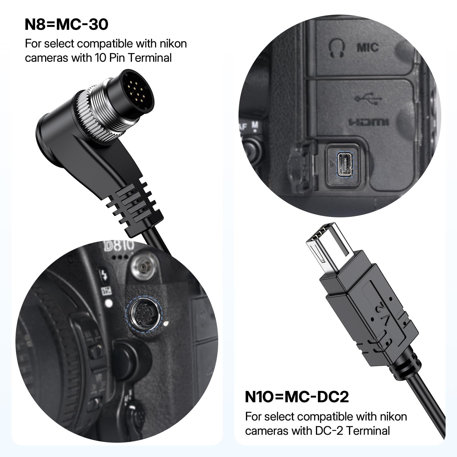 Aodelan Wireless Intervalltimer Fernauslöser für Nikon, Wiederaufladbar Funkauslöser für Nikon Z9/Z8/Z6 III/Z7 II/Z6 II/Z5/Z7/Z6/D850/D780/D750/D6; für Zeitraffer, Langzeitbelichtung & strofotografie