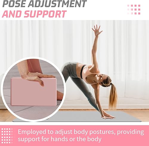Miniatura 4 de Yoga Blocks 4 Pack - Premium EVA Foam Bricks for Pilates Workout, Stretching, Meditation - Yoga Brick for Flexibility, Balance, Spine Strength,