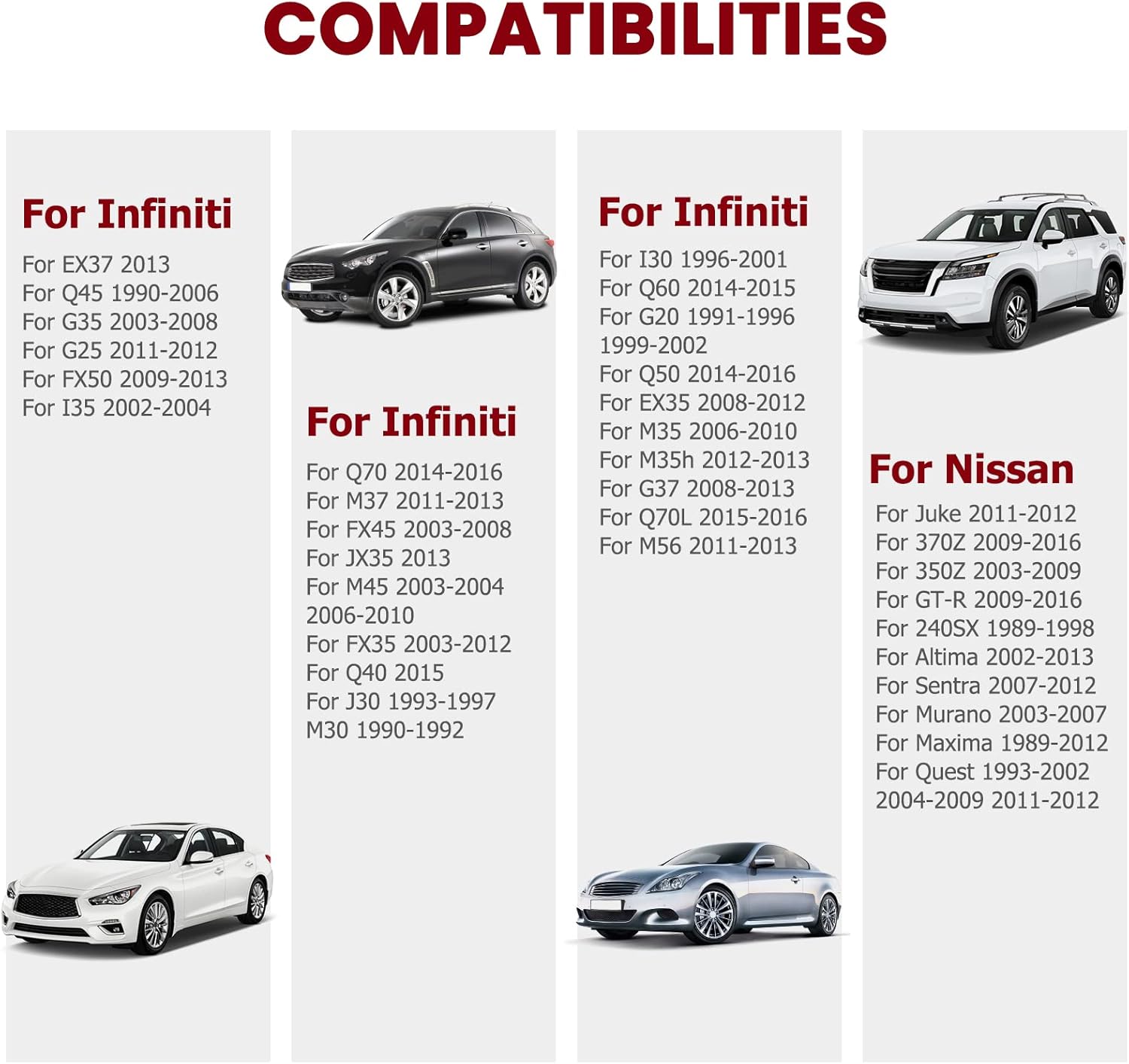 1" Hubcentric Wheel Spacers 5x4.5 to 5x4.5 Fits for Altima Maxima Sentra Murano Quest Rogue (4PC)