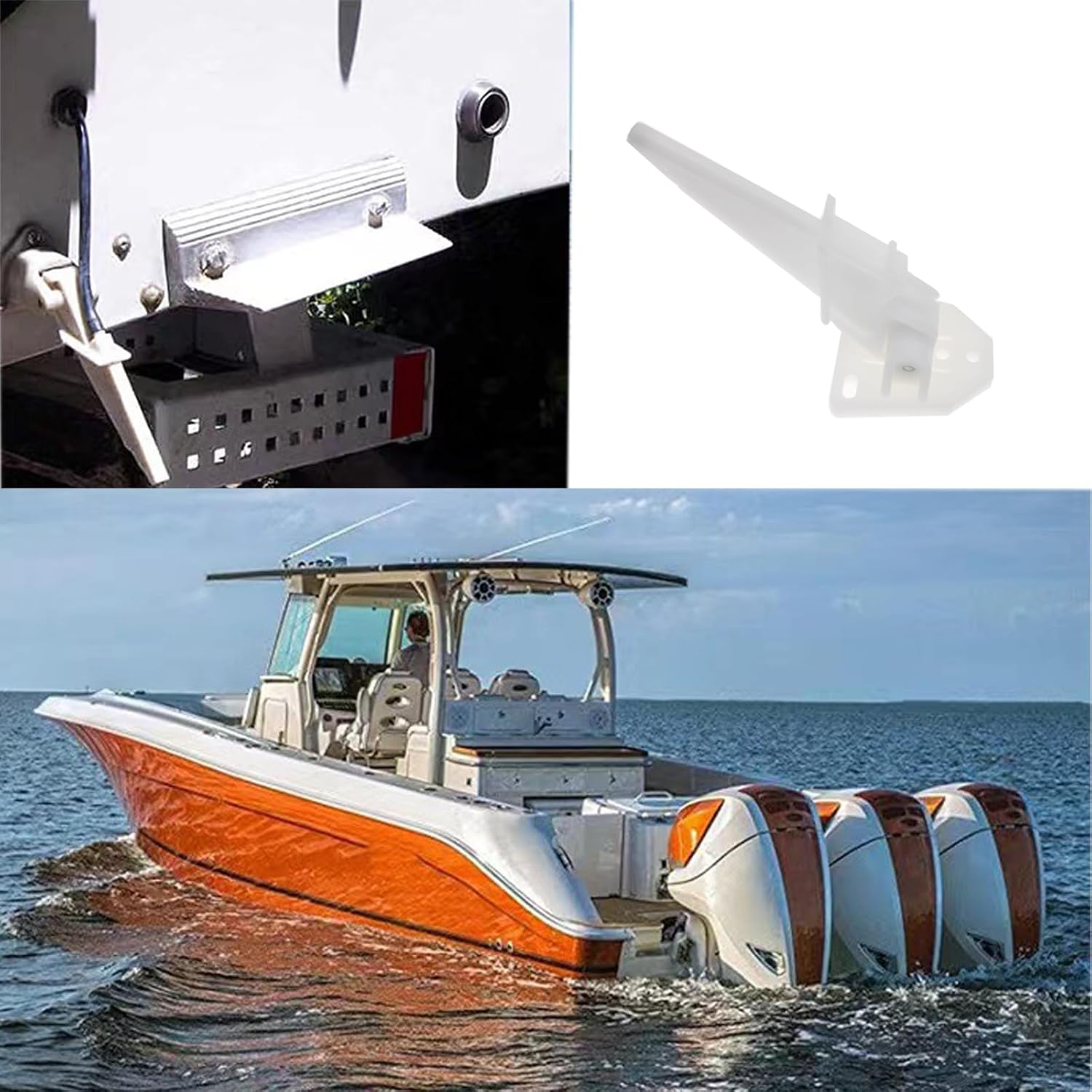 1set Boat Speedometer Pitot Kit Boat Universal Speedometer Kick-up Pilot Tube 80 MPH Boat Speedometer Pickup