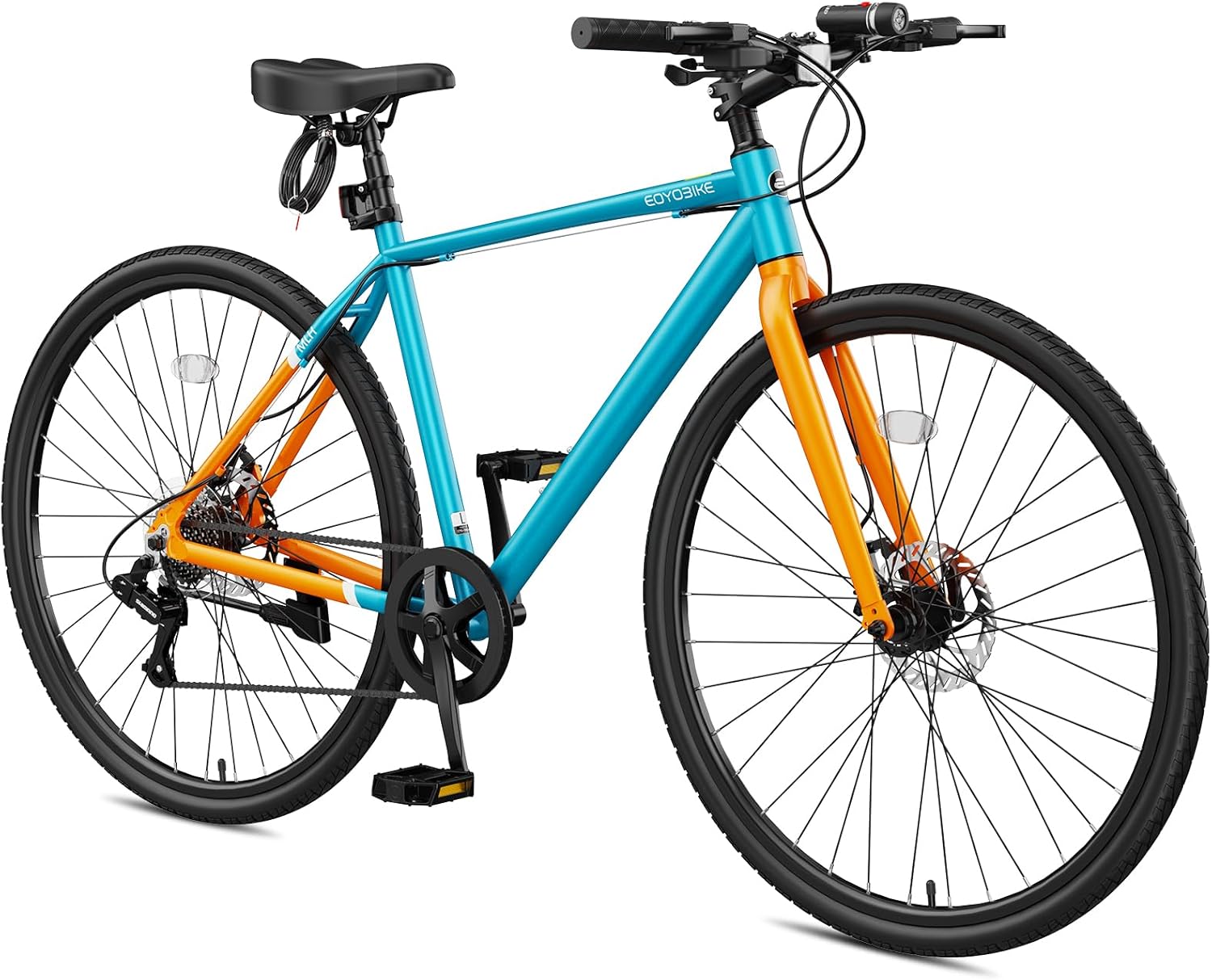 NAIZEA 700C Hybrid Bike for Adults, Aluminum Frame Step-Over Bicycle, 8-Speed Vintage Retro Road Bike for Men and Women, City Commuter Cycling, Multiple Colors