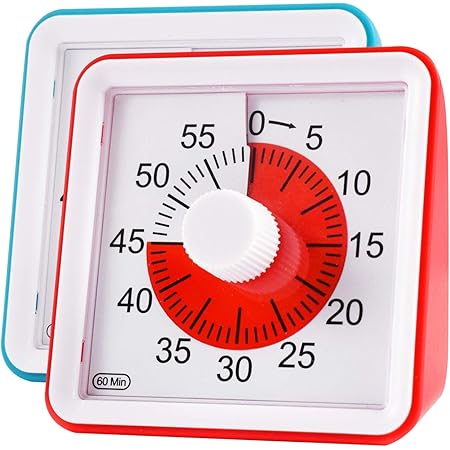 Amazon Co Jp Supkiir ビジュアルタイマー 60分 カウントダウン時計 時間管理ツール ミーティング 料理 教室 ゲーム 教師用 サイレントアナログタイマー 自閉症 Adhd 子供向け おもちゃ