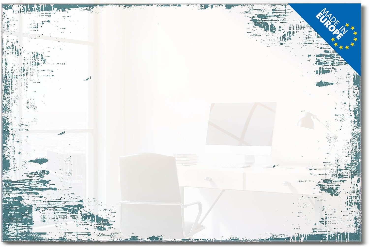 Banjado Glas Magnettafel Grau 90x60 Cm – Magnetwand Als Memoboard Für Küche, Büro & Kinderzimmer