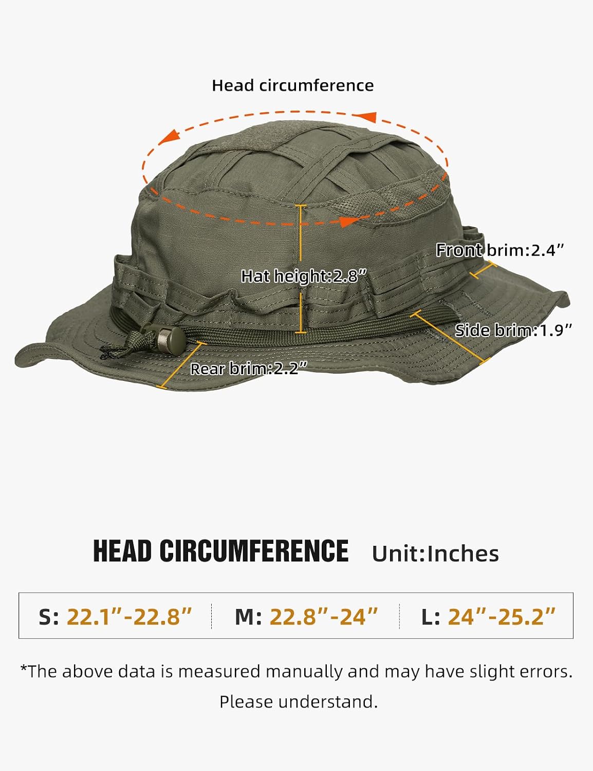 IDOGEAR SPORTS Tactical Boonie Hat for Men Women Brim Sun Hat for Outdoor Activities Like Fishing, Hiking, Hunting & Camping
