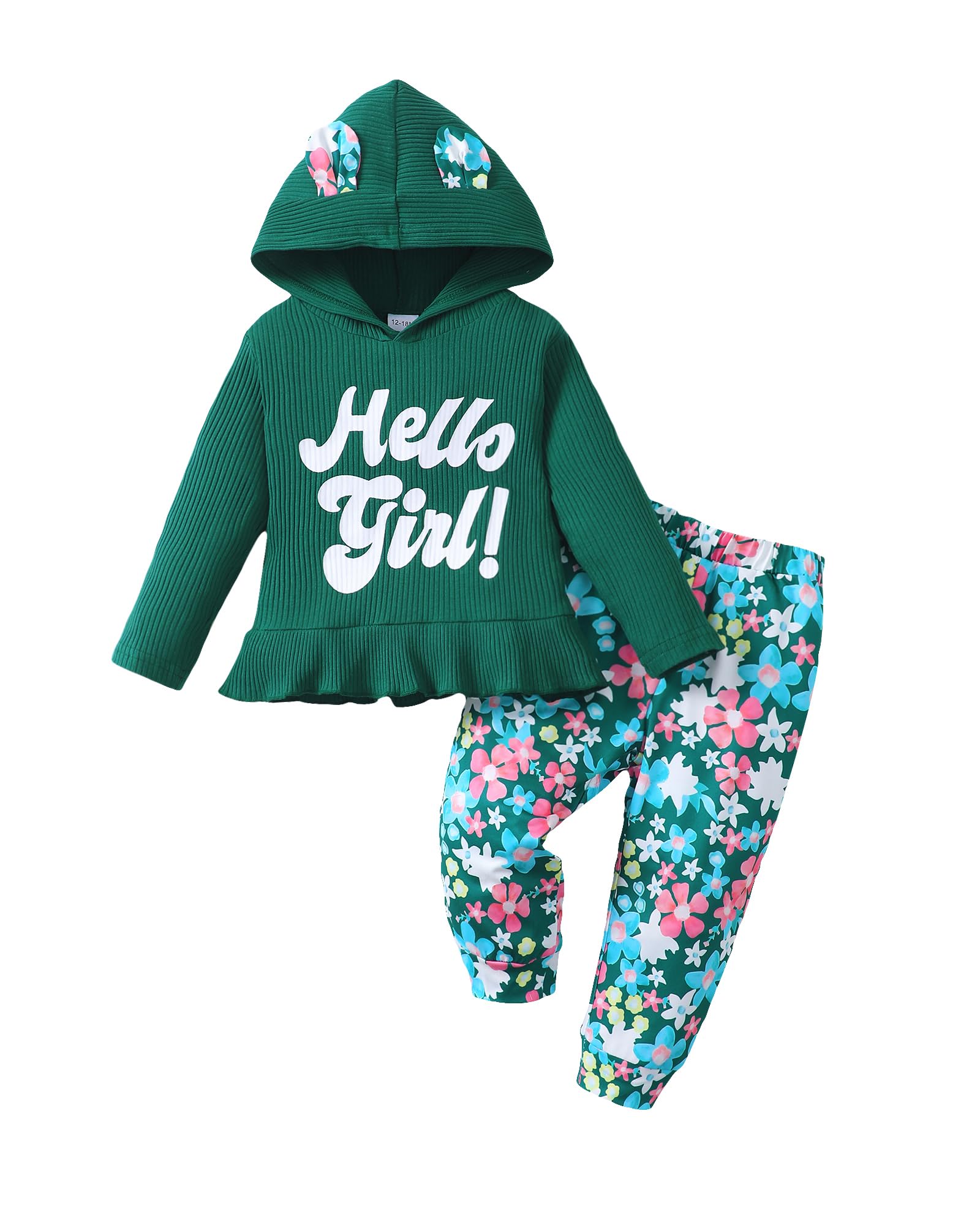 Mioglrie Toddler Baby Girl Clothes Fall Winter Sweatsuit Newborn Sweatshirt Sweat Pant Sets Outfits Infant Girls Clothing