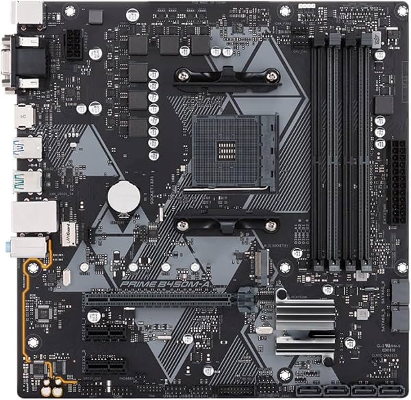 Compatible con placa madre ASUS Prime B450M-A, soporta Ryzen 5 5600G 3600X 5700X 5800X3D CPU, DDR4 128GB, 2×M.2, HDMI, PCIe3.0, MATX AM4