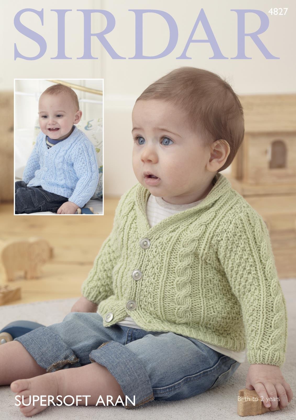 Sirdar Supersoft Aran Original Knitting Pattern - 4827 Cardigans