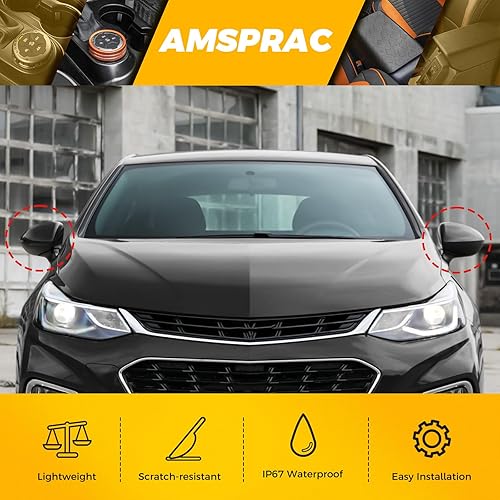 Miniatura 3 de Tapas para espejos retrovisores laterales de puerta, cubiertas de espejo exterior, tapas de espejo lateral compatibles con Chevrolet Cruze