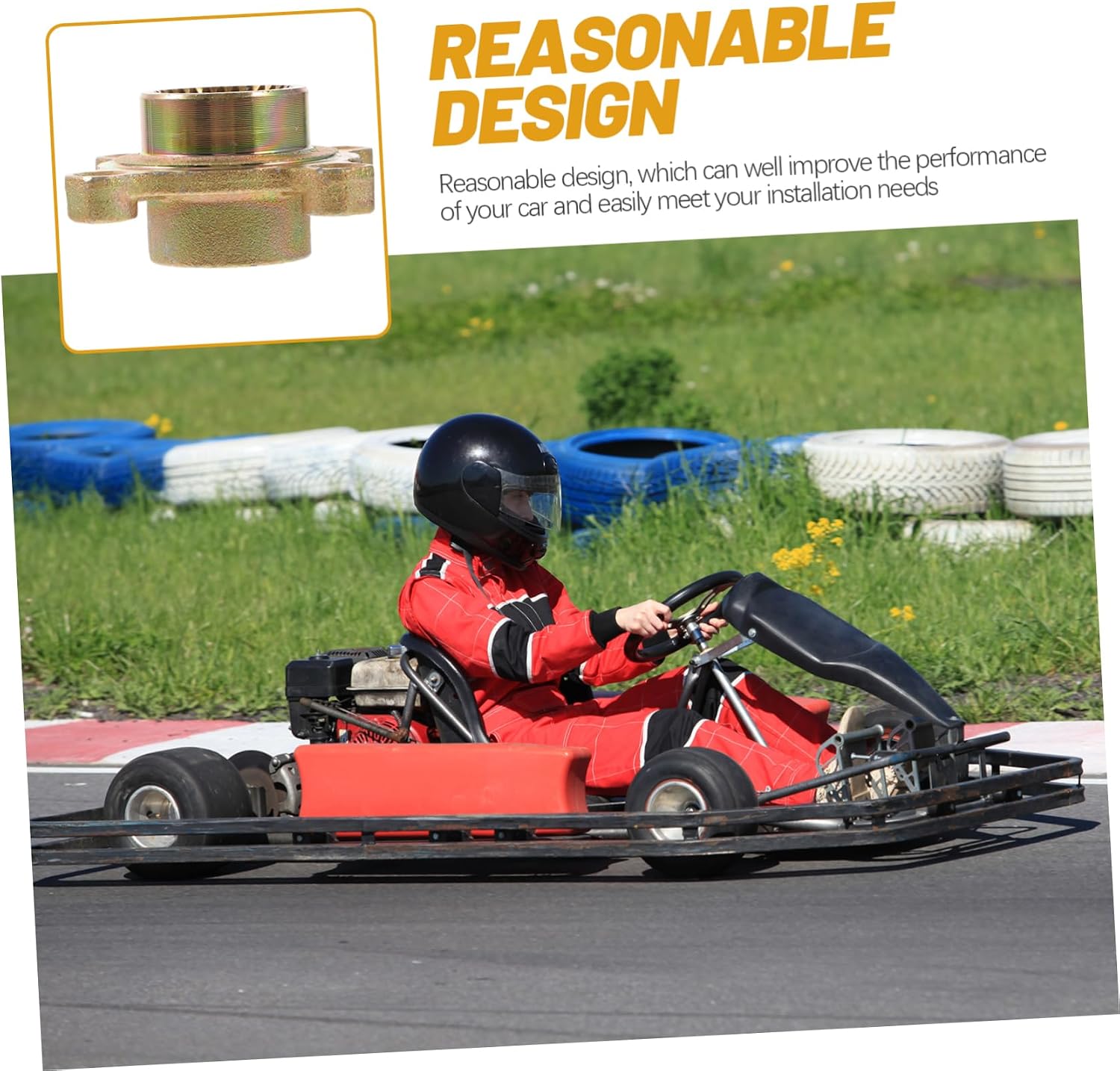Atv Rear Wheel Hub with Brake Disc Holder Durable Fixed Seat for Go Kart Karting Accessory Ensures and Reliable Operation