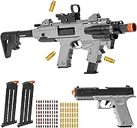Vista 1 de Pistola de Juguete Blaster de Balas Suaves, Pistola de Mano de Dardos de Juguete Realista Pistola de Balas Suaves con Carcasa de Espuma Eyectora