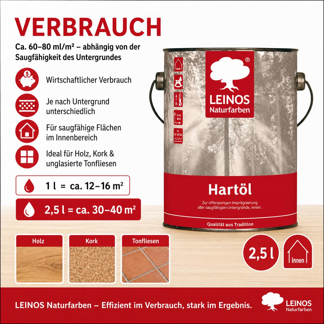 Leinos 270-022-2,5-270 Aceite De Madera Coloreada