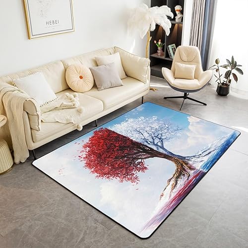 Miniatura 19 de Alfombra decorativa de estilo bohemio retro floral de 5 x 7 pulgadas, 70 segundos, flores hippie bohemias, alfombras para sala de estar para niños,