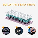 Glorious Gaming Keyboard - GMMK 2 Hot Swappable TKL Mechanical Keyboard, Wired, Custom Keyboard - Custom Mechanical Keyboard - Premium Barebones - Compact 65% Keyboard (Pink RGB Keyboard)