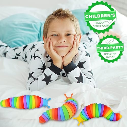 Miniatura 2 de Cevioce Juguete sensorial de babosas antiestrés, juguetes sensoriales para niños y adultos, 3 juguetes sensoriales para autismo para niños autistas,