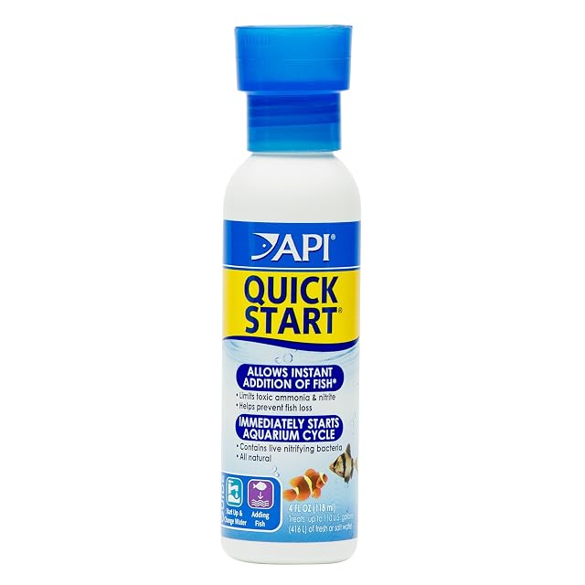 API Quick Start - Botella de 118 ml para Acuario de Agua Dulce y Salada, bacterias nitrificantes