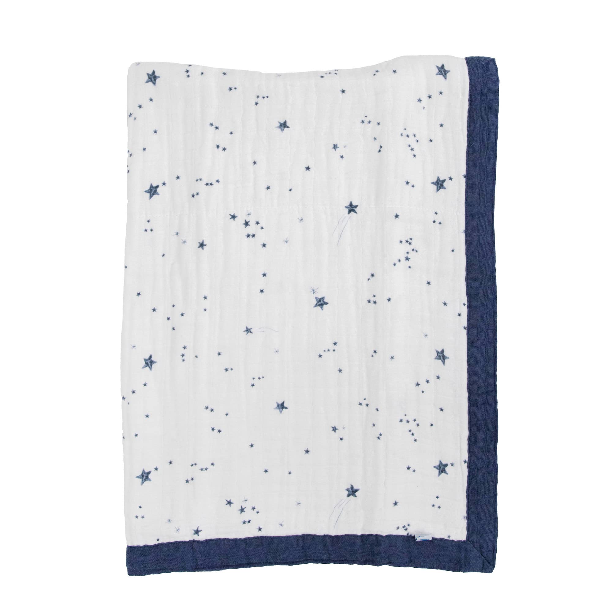 Little Unicorn Newborn Receiving Quilt | Ultra- Soft, Multi-Layered Muslin Fabric | Gift for Newborns &amp; on-The-go (Shooting Stars)