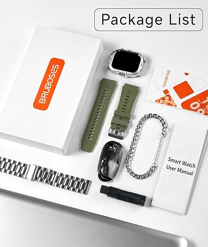 Miniatura 8 de Reloj Inteligente para Hombres Militar Contestar/Hacer Llamadas Pantalla de 2.01″ Más de 170 Modos Deportivos Reloj Inteligente de Fitness IP68