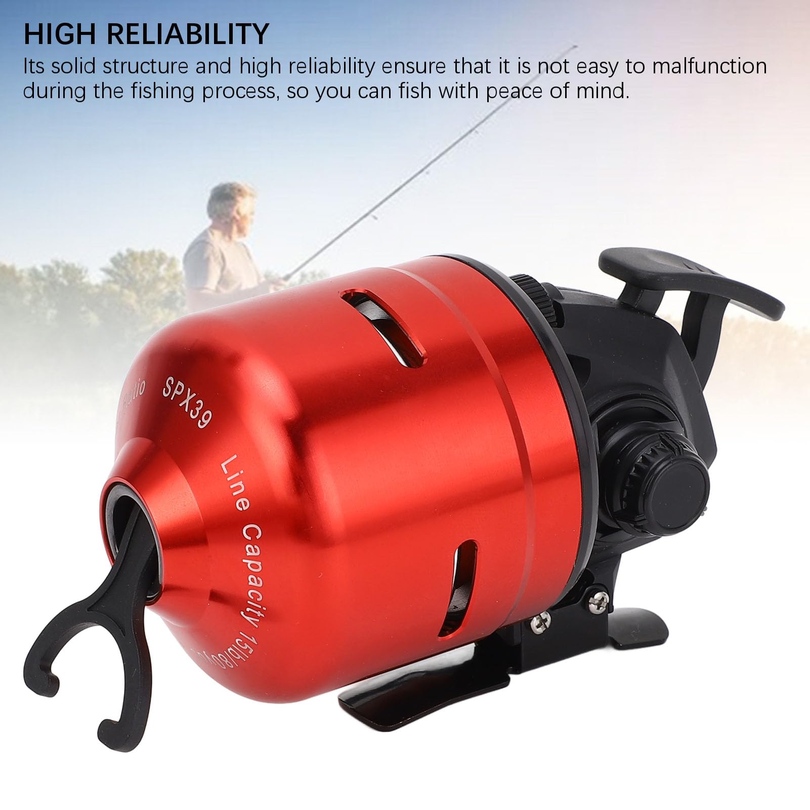 Tbest Angelrolle, Leichtes Kupfer Edelstahl Indoor Mixed Anti-Spinning Rad Automatische Linie Version Für Outdoor Angelaktivitäten (rot)