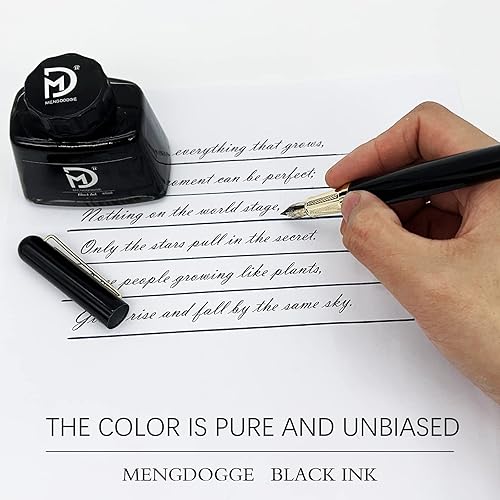 Miniatura 7 de Pluma estilográfica Tinta embotellada Tinta de carbono negra de 2.0 fl oz diseñada específicamente para escritura a mano, bocetos y dibujo (1 unidad)