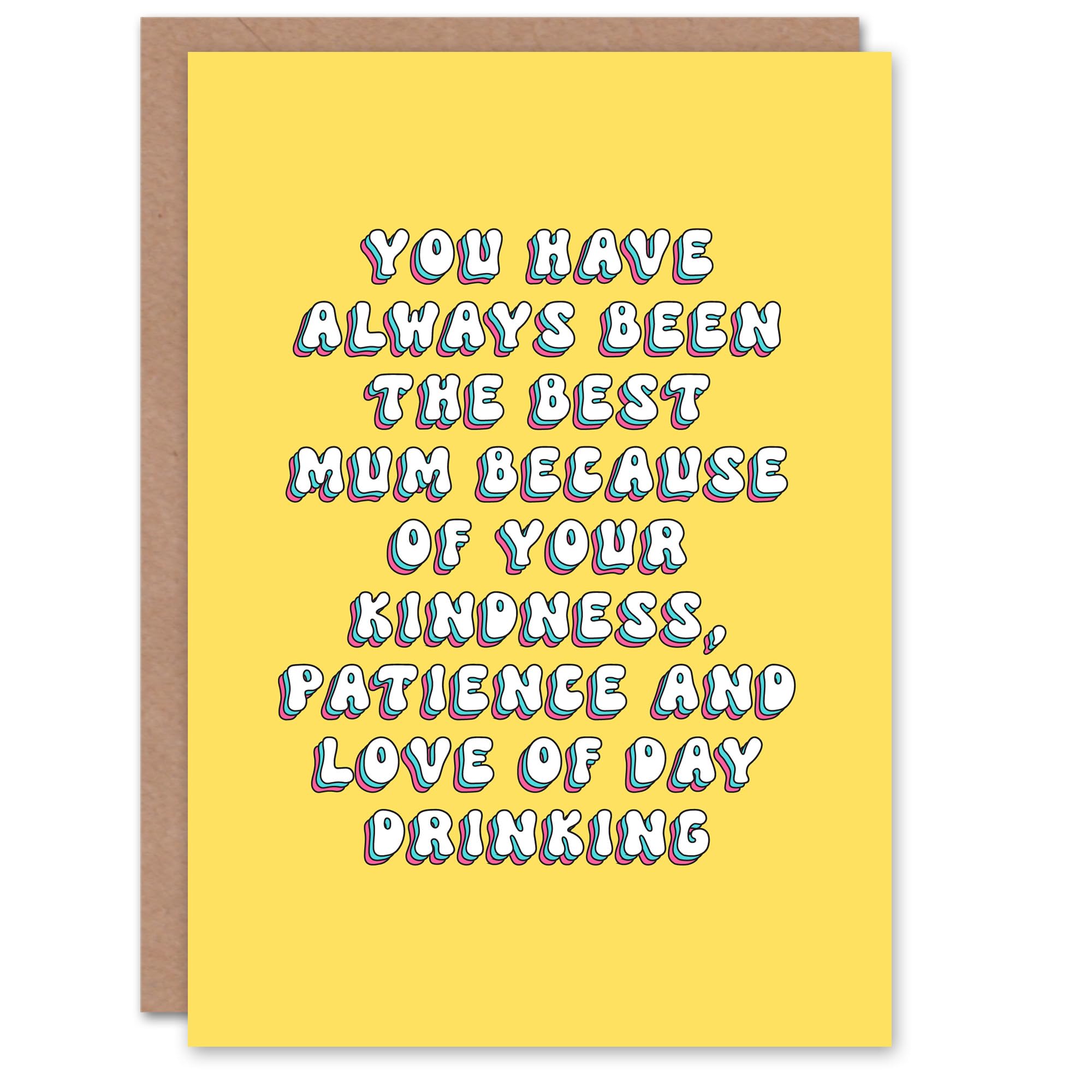 Artery8 Greeting Card Best Mum Day Drinking Joke Humour For Mum Mummy Mom Birthday Card
