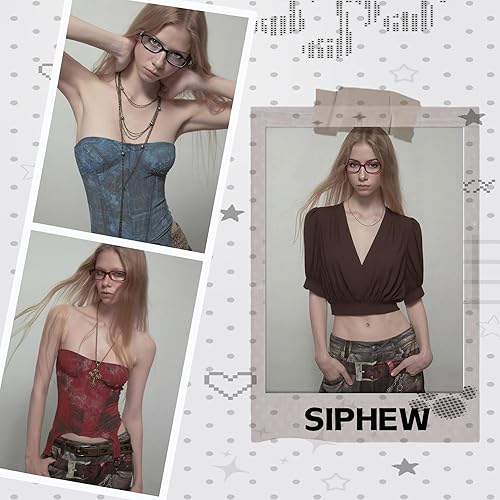 Miniatura 2 de SIPHEW Gafas de bloqueo de luz azul para hombres y mujeres gafas cuadradas para computadorateléfonojuegos alivia la fatiga ocular y el dolor de