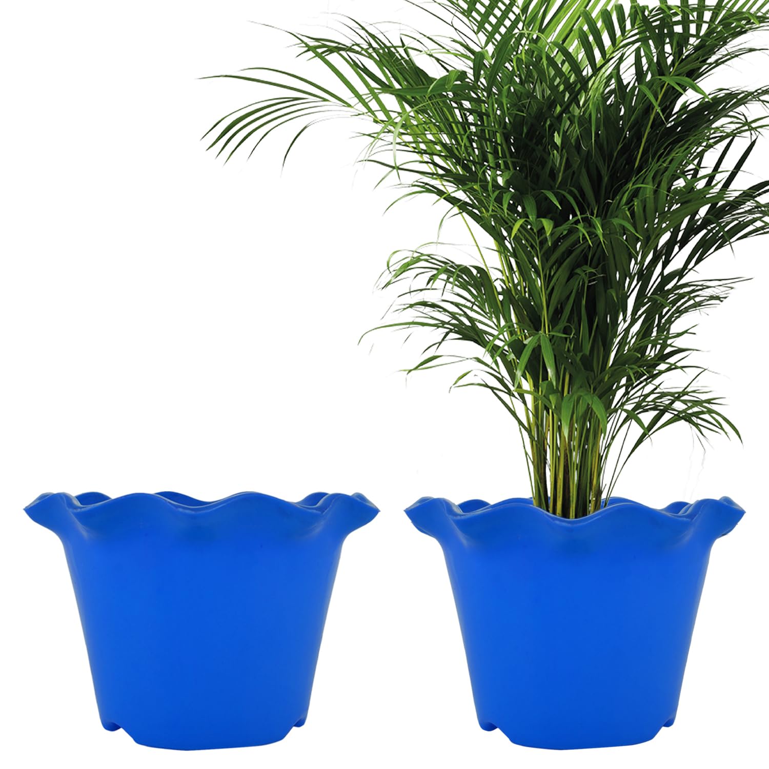 Kuber Industries Flower Pot | Flower Planter Pots for Indoor & Outdoor | Pot for Garden & Balcony Flowering | Blossom Flower Pot | 8 Inch | Pack of 2 | Blue (B0CW5TW19K) Amazon Price History, Amazon Price Tracker