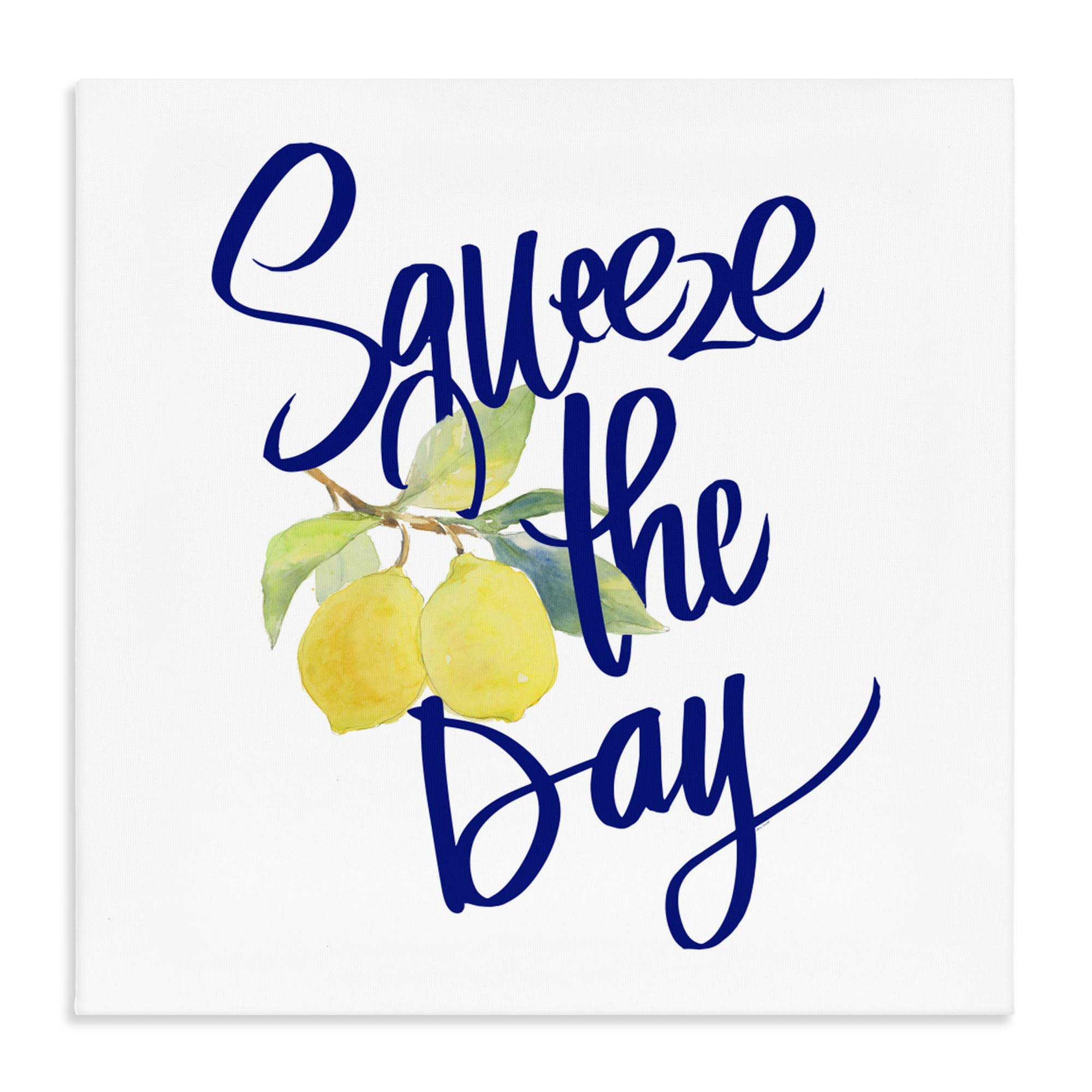 Stupell Industries 'Cursive Squeeze The Day', Canvas Art, 17 x 17