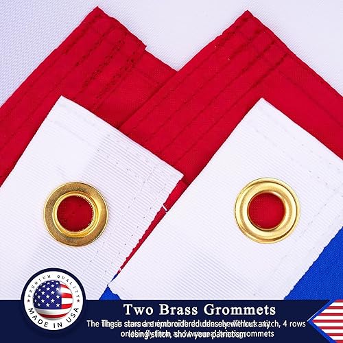 Miniatura 6 de Esta bandera de Puerto Rico de 3 x 5 pies con kit de poste blanco bandera puertorriqueña más duradera, imagen bordada, ojales de latón, aluminio