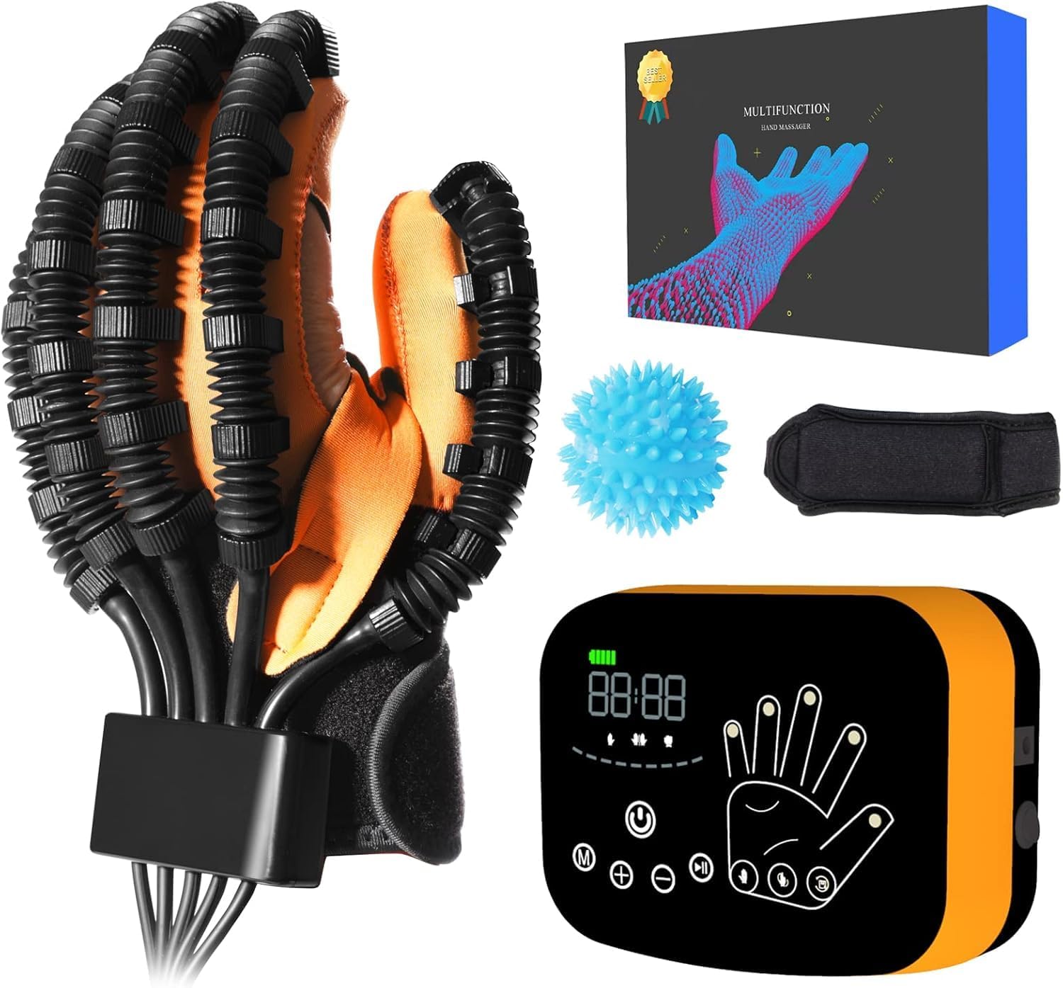 SXSLTSA Upgraded Rehabilitation Robot Gloves, Stroke Hand Rehabilitation Equipment, Stroke Finger Rehab Glove, Hemiplegia Rehab Glove, Hand Stroke Equipment, Robot Rehab Glove (Left Hand & S)