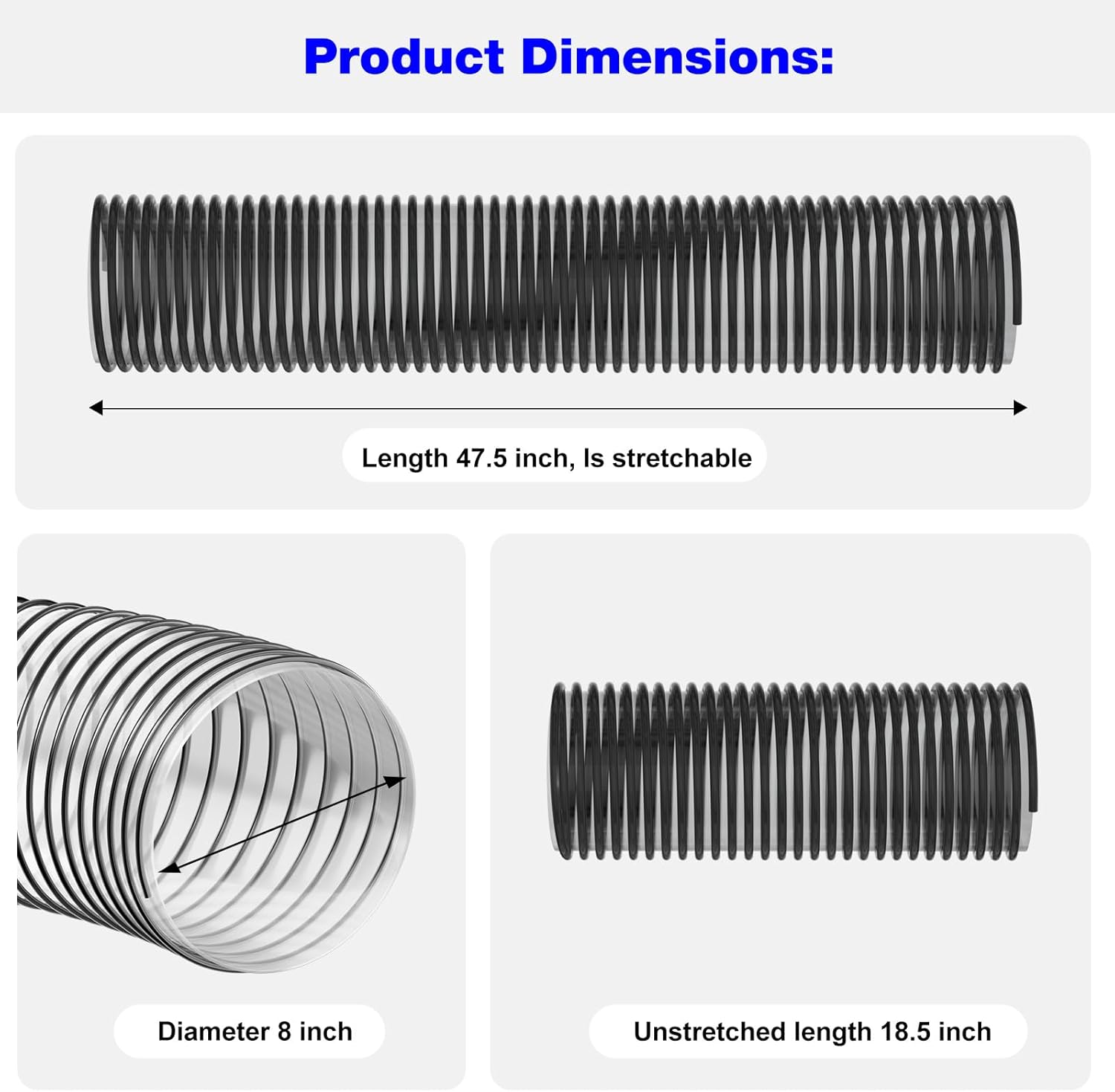 764-05082 Bagger Flex Hose Replacement MTD CUB CADET Riding Mower Bagger 36" 42" 46" 50" 54" Rear Fast Double Bagger Parts Suitable For Cub Cadet Grass Catcher 76405082