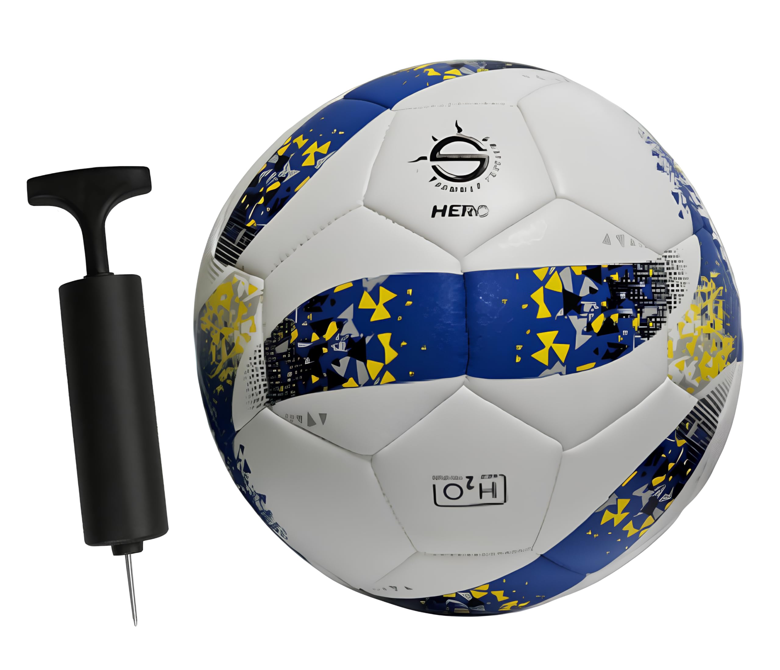 Balón de fútbol de playa n.º 5 con inflador y aguja, impermeable, ligero y resistente, ideal para deportes al aire libre, playa, piscina y playa