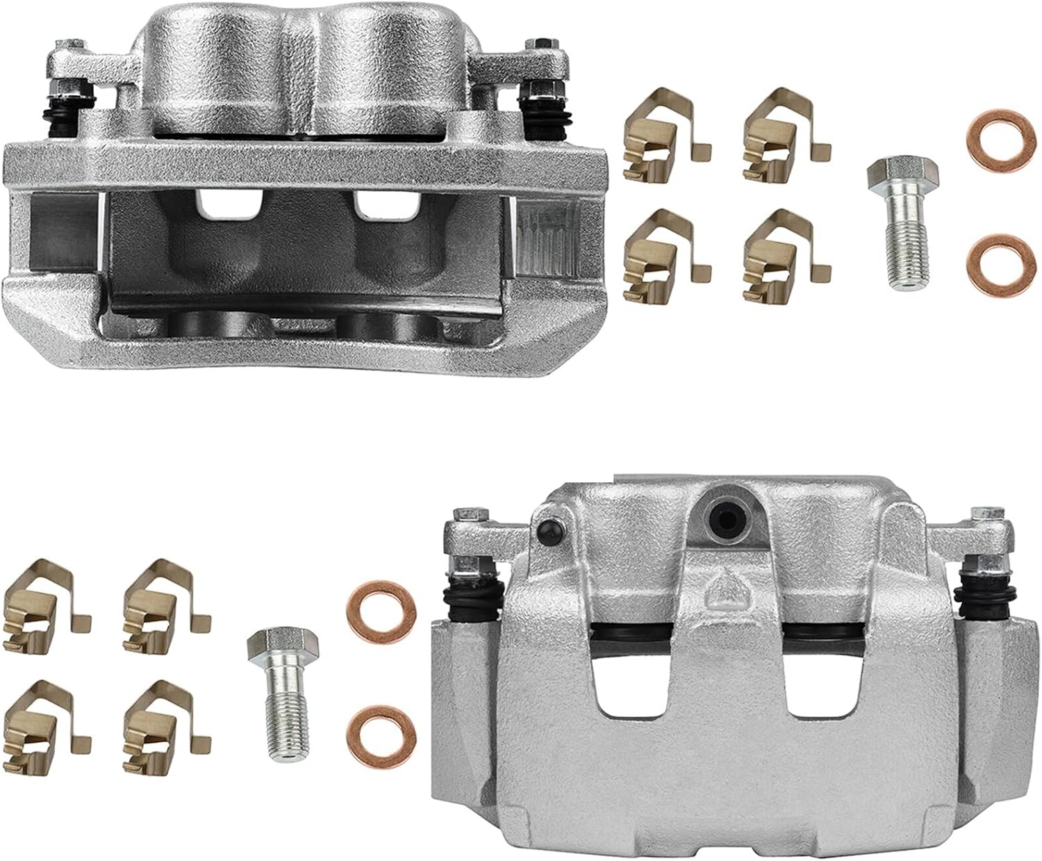 Disc Brake Caliper Assembly ANPART 18B5009 18B5008 w/Bracket Front Left & Right Sets of 2 Compatible For Dodge Dakota 2005-2008,For Dodge Ram 1500 2006-2008,For Mitsubishi Raider 2006-2009