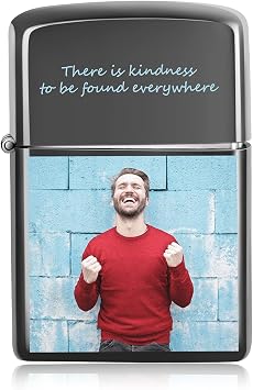 Lighter for Boyfriend Personality Electric Arc Lighter USB Lighter Custom Name Date Smart Fingerprint Sensor Lighter Rotating Lighter Rechargeable Plasma Lighter Fathers Day with Gift Box Black