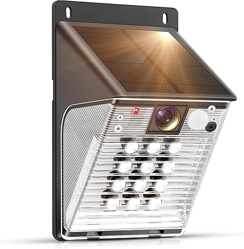 Miniatura 1 de ENSTER Cámara de seguridad solar inalámbrica para exteriores, cámara solar para exteriores para seguridad del hogar, cámara de reflectores con
